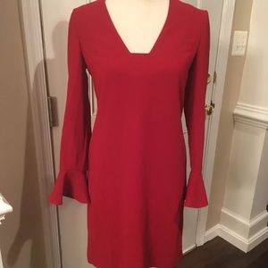 DVF red dress